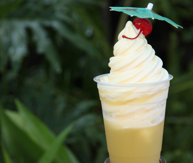 DOLE WHIP FLOAT ó Disneyland park guests may delight in the legendary Dole Whip Float, a tropical treat from the Tiki Juice Bar in Adventureland. The refreshing delight consists of pineapple juice and Dole Whip, a popular pineapple soft-serve that is fat-free, gluten-free, and dairy-free. (Paul Hiffmeyer/Disneyland Resort)